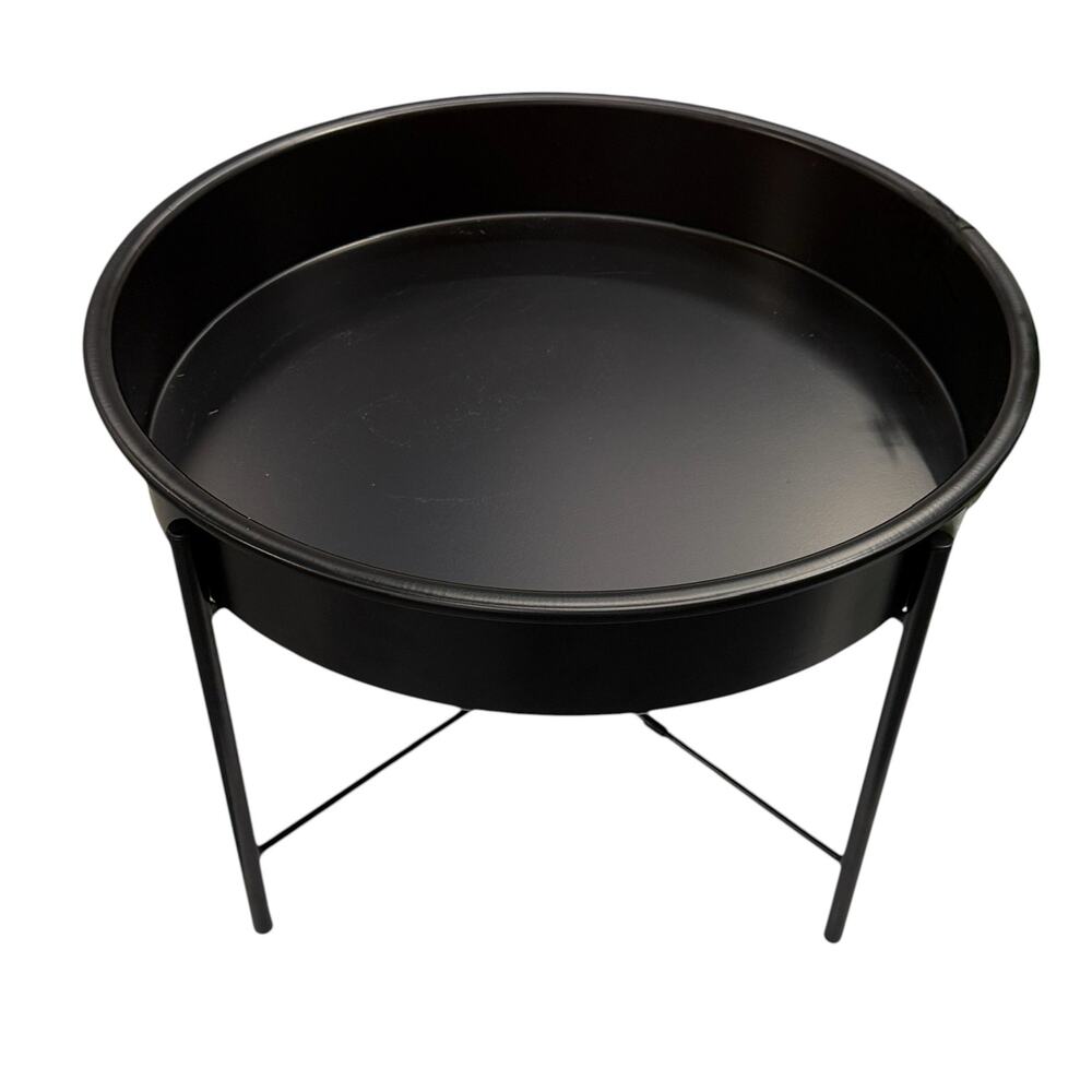 IKEA KULTURSKOG Black Plant Stand Diameter: 22 ¾ " Height: 16 ½ " - Picture 2 of 4